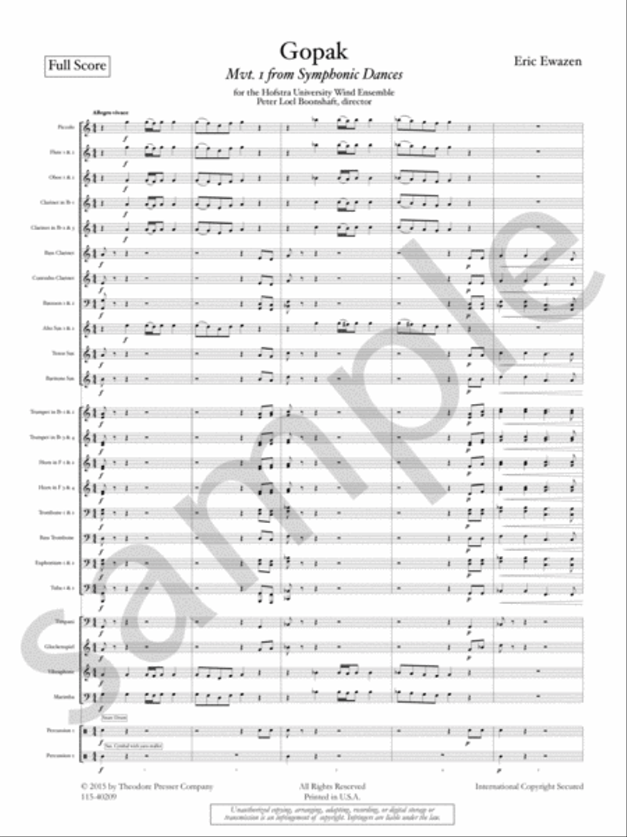 Gopak Concert Band scores gallery preview page 4