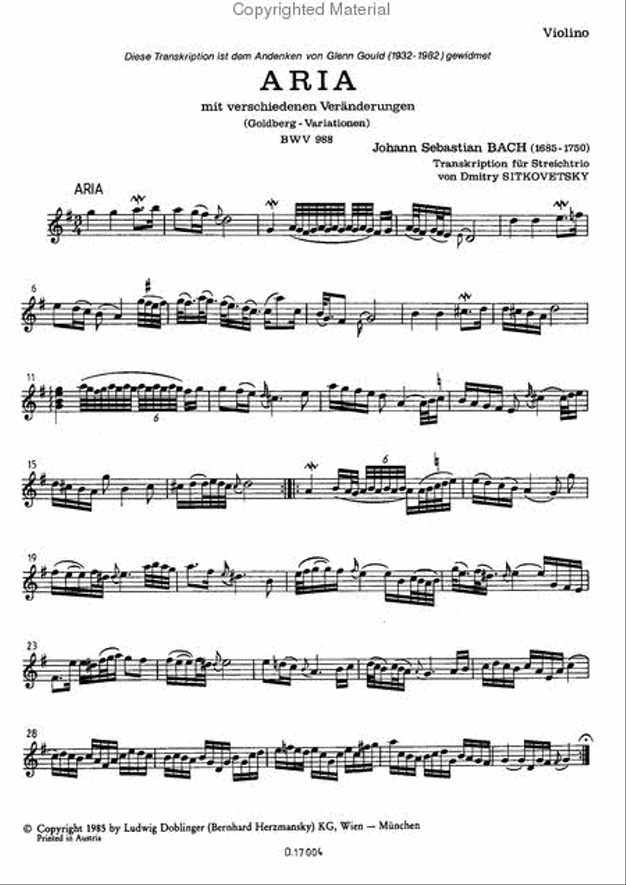 Goldberg-Variationen BWV 988 String Trio scores gallery preview page 2