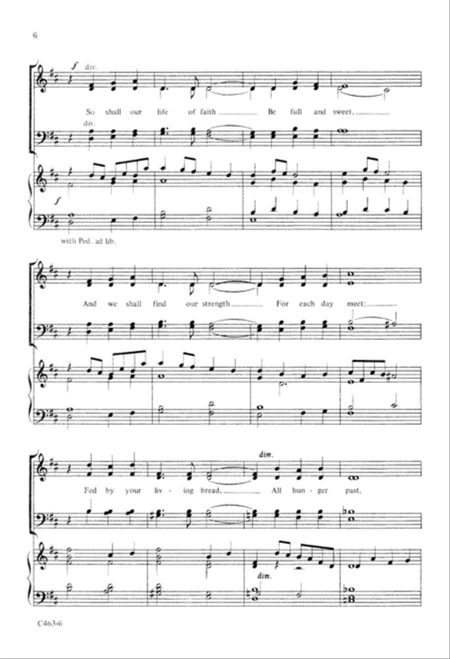 Here at Thy Table, Lord 4-Part scores gallery preview page 7