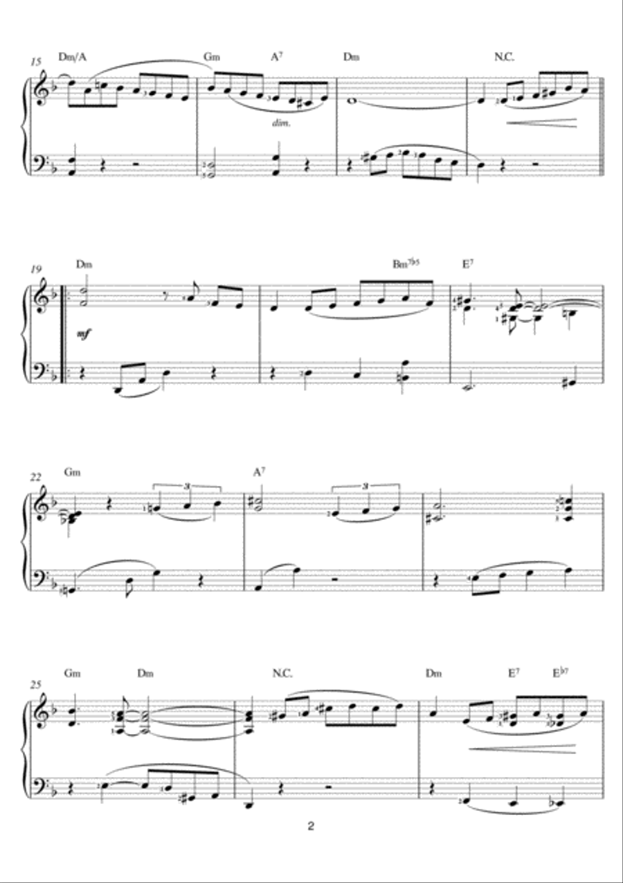 Dos Gardenias Easy Piano scores gallery preview page 2