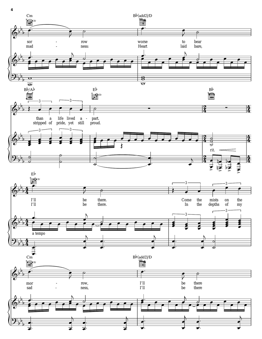 I'll Be There (from The Pirate Queen) Piano, Vocal, Guitar scores gallery preview page 4