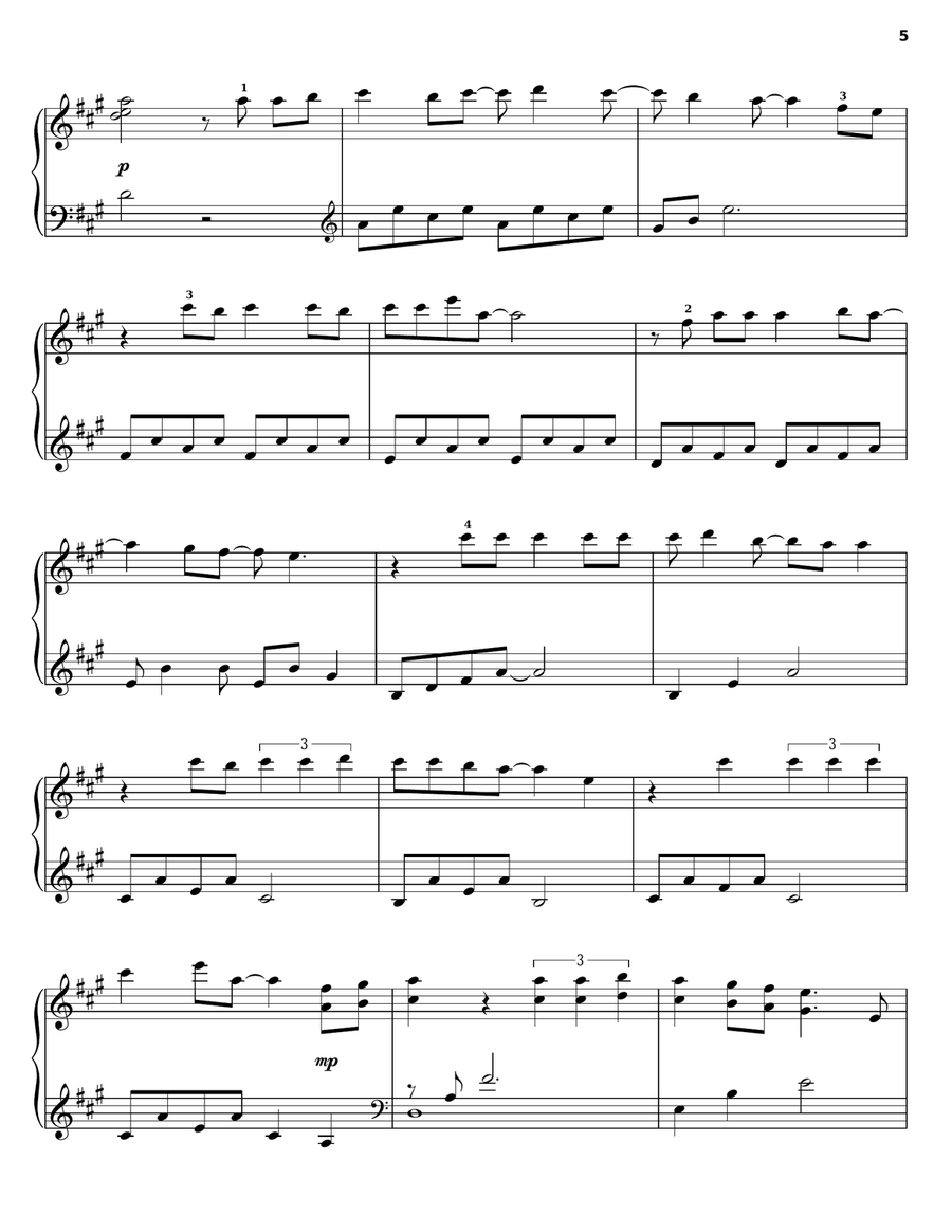 The Christmas Shoes Piano Solo scores gallery preview page 5