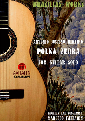 Book cover for POLKA ZEBRA - ANTÔNIO JUSTINO RIBEIRO - FOR GUITAR SOLO