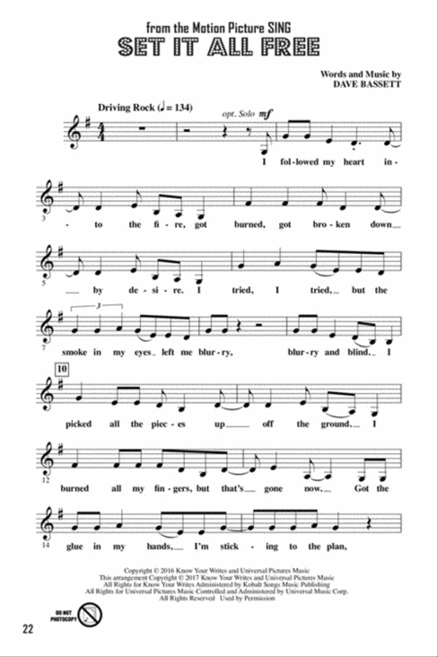 Let's All Sing Songs from the Motion Picture SING Choir scores gallery preview page 6