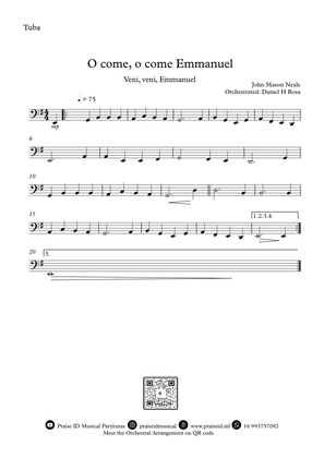 Book cover for O come, o come Emmanuel - Veni, veni Emmanuel - Christmas Carol - Tuba