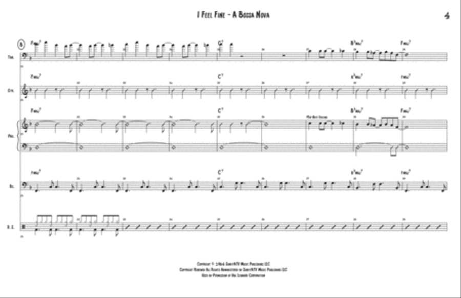 I Feel Fine Jazz Ensemble scores gallery preview page 4