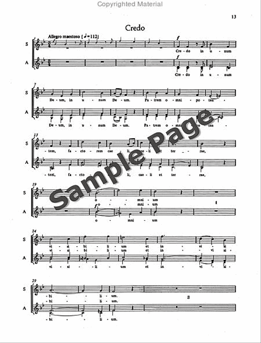 Mass in D Minor Mass in D Minor SSA scores gallery preview page 14