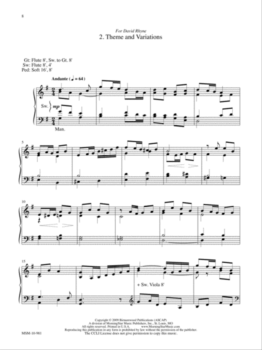 Suite for Organ Suite for Organ Organ Solo scores gallery preview page 4