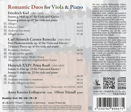 Romantic Duos for Viola & Piano