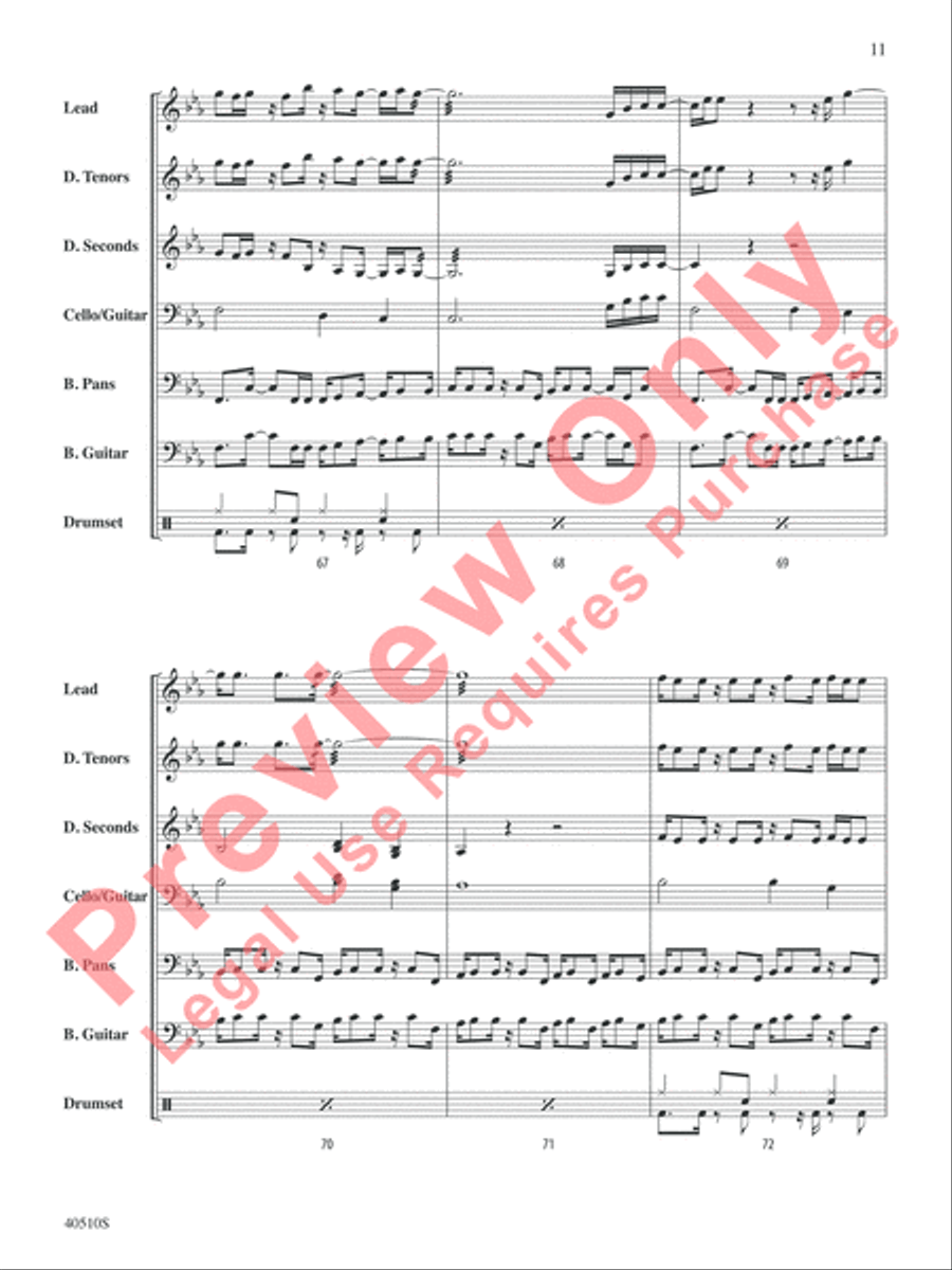 Europa (Earth's Cry Heaven's Smile) Steel Drum Band scores gallery preview page 12
