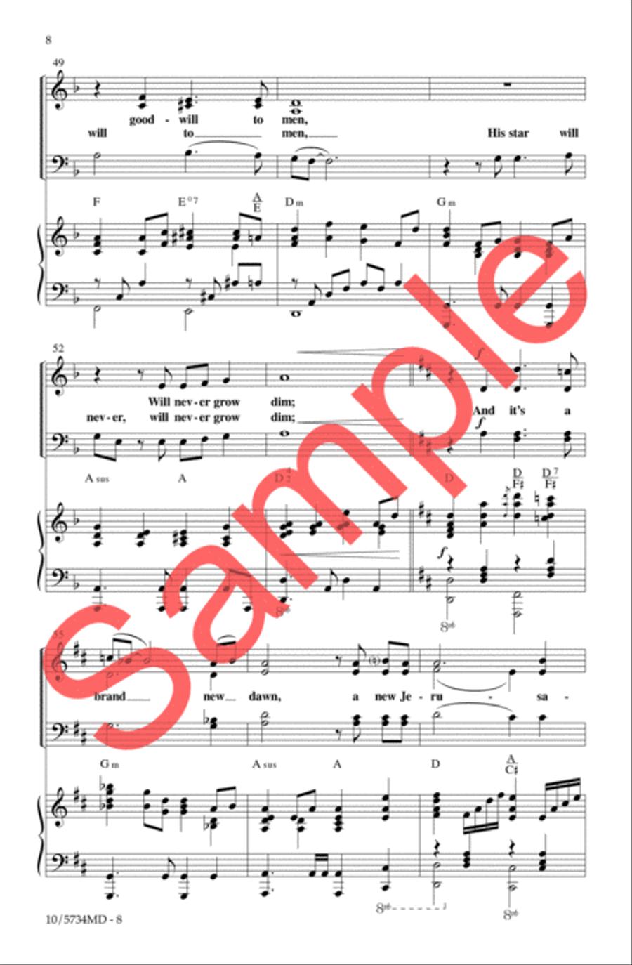 Bethlehem Morning Bethlehem Morning 4-Part scores gallery preview page 8