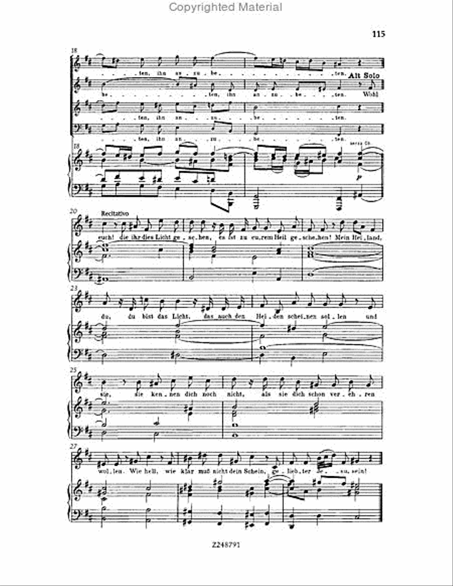 Christmas Oratorio, BWV 248 Choir scores gallery preview page 114