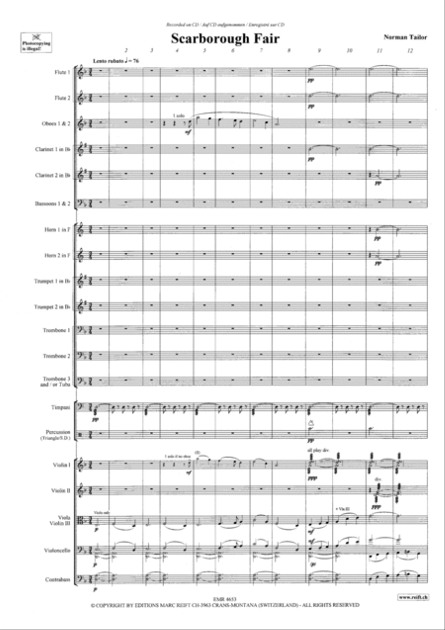 Scarborough Fair Scarborough Fair Orchestra scores gallery preview page 4