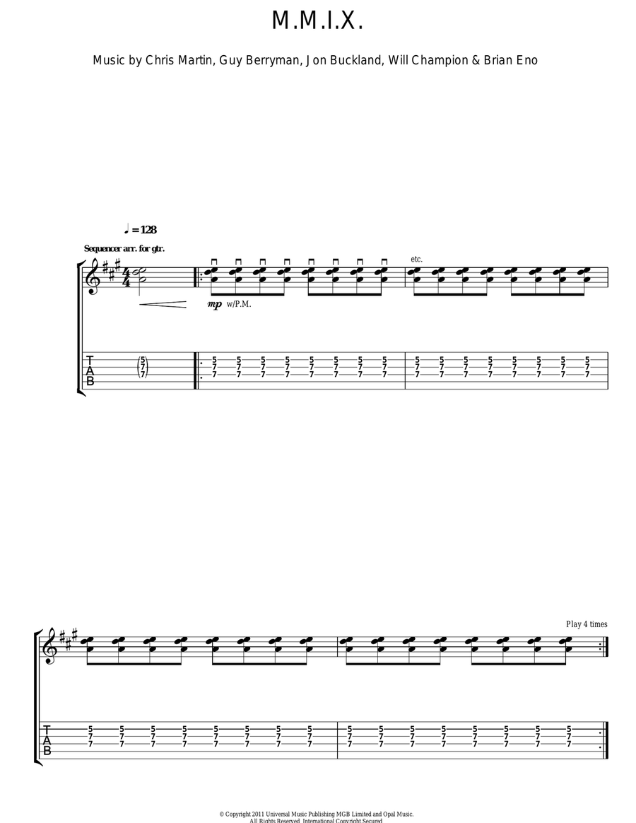 M.M.I.X. Acoustic Guitar scores gallery preview page 1