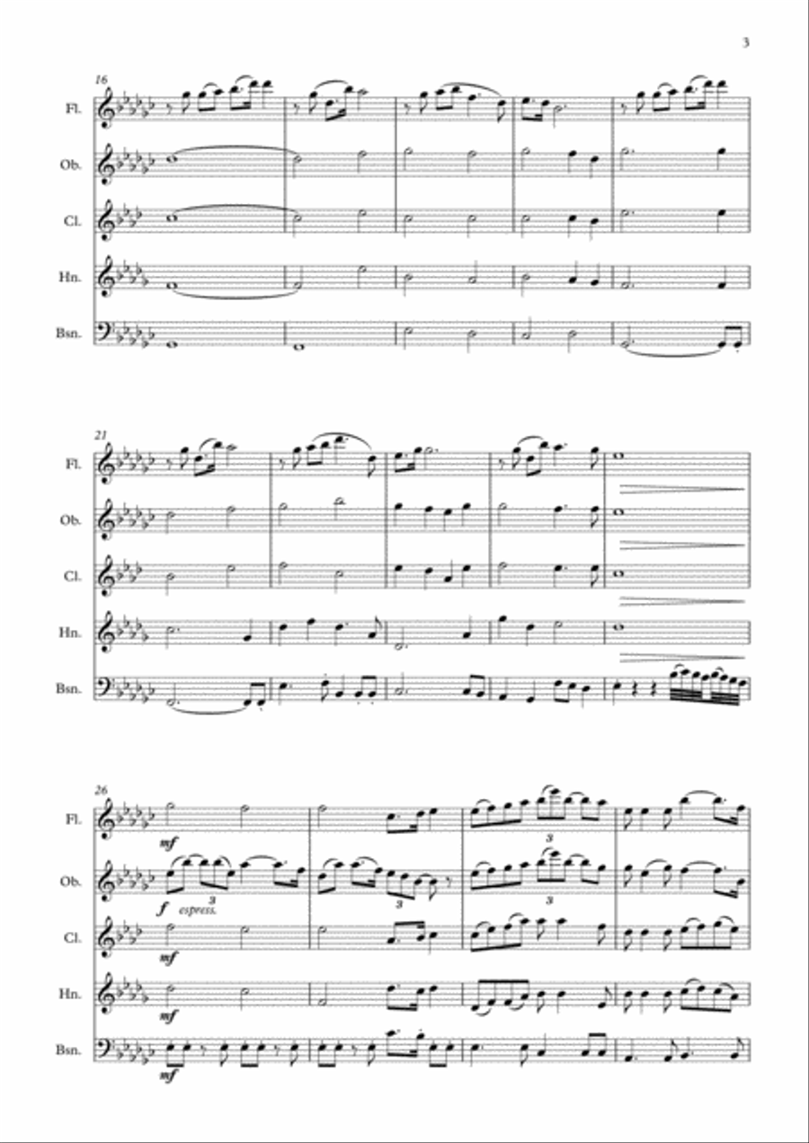 When You Believe When You Believe Woodwind Quintet scores gallery preview page 3