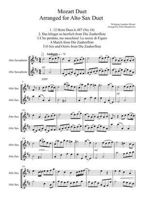 Mozart Duet arranged for Two Alto Saxophones