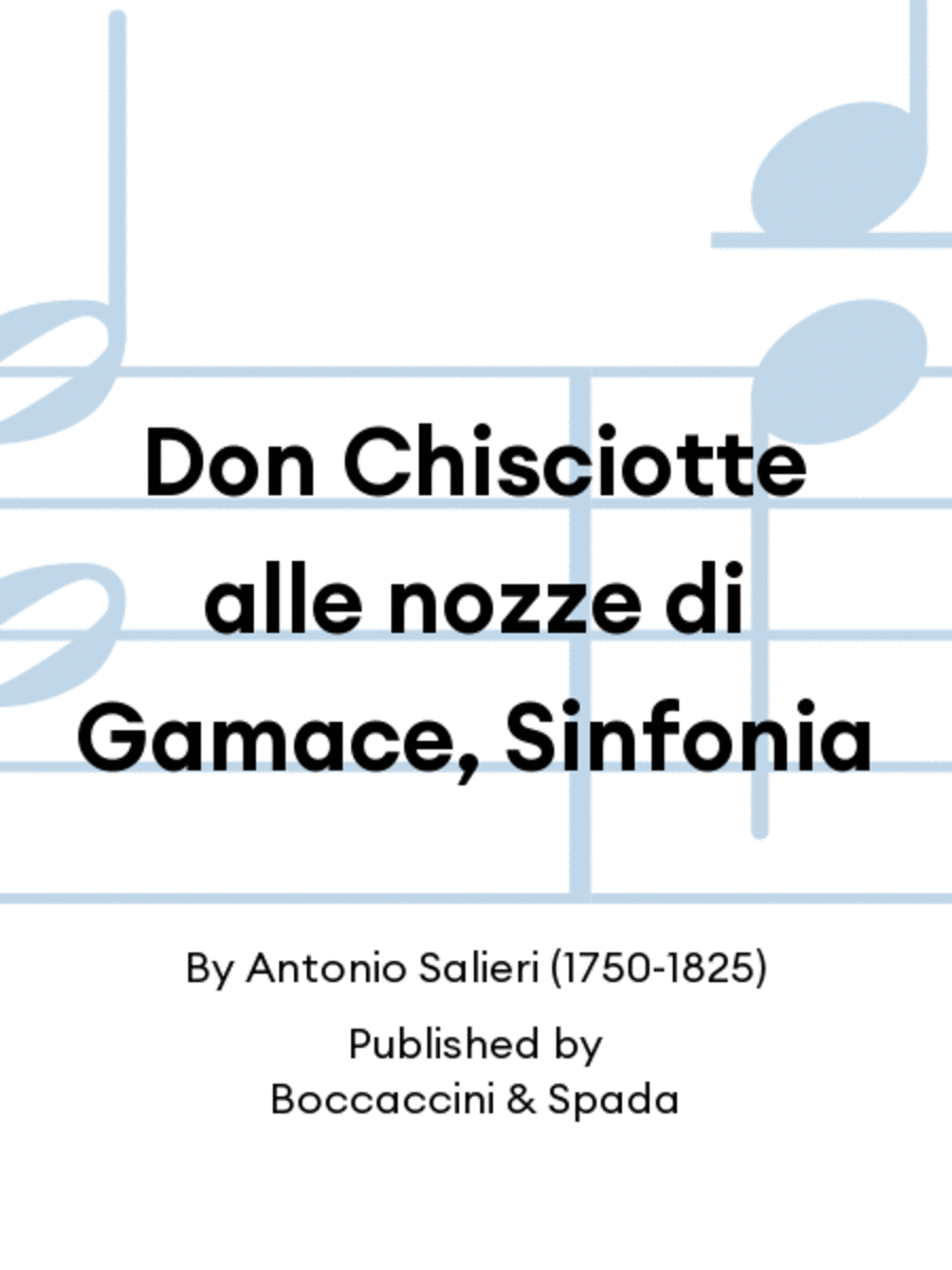 Don Chisciotte alle nozze di Gamace, Sinfonia