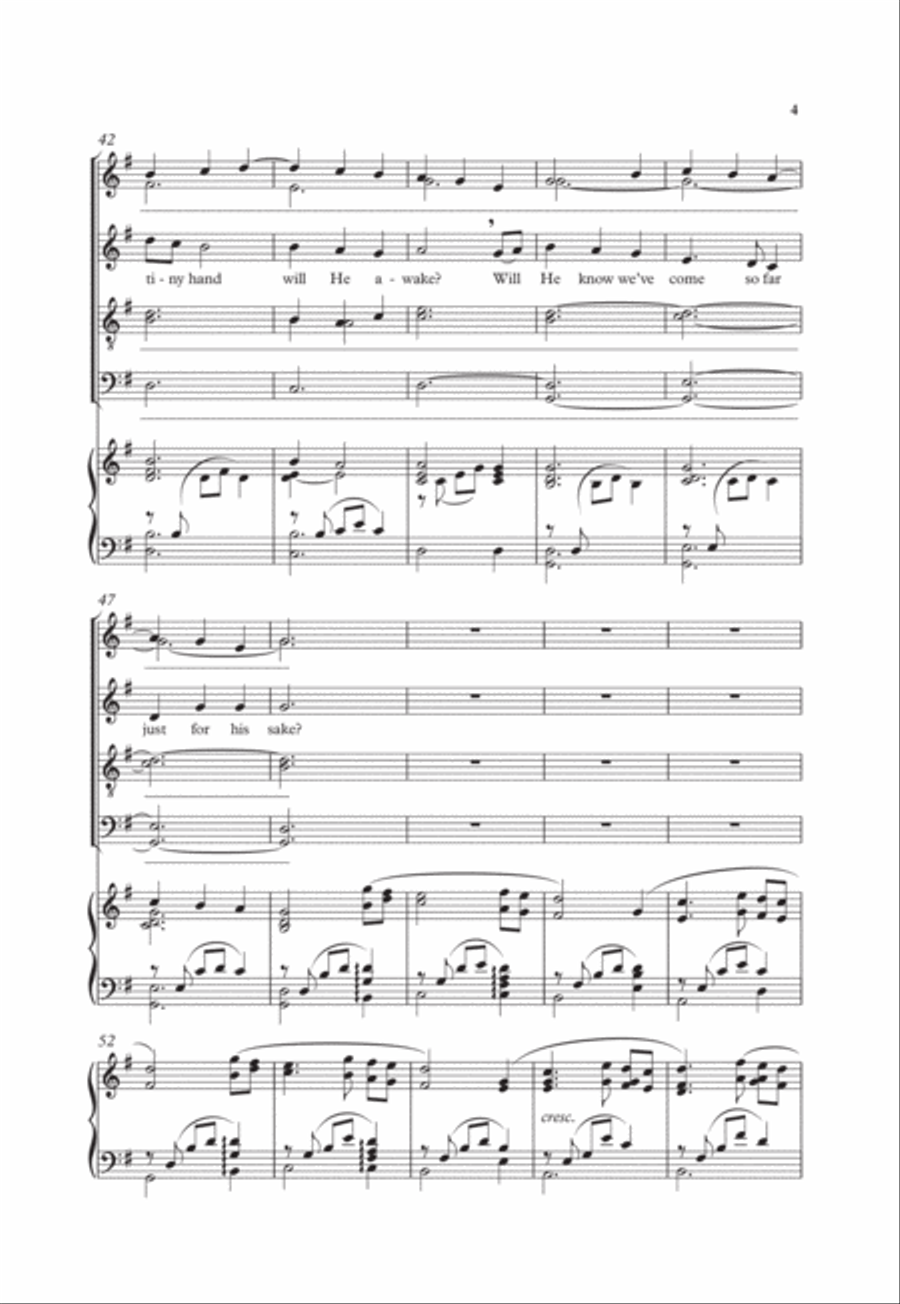 How far is it to Bethlehem? 4-Part scores gallery preview page 4