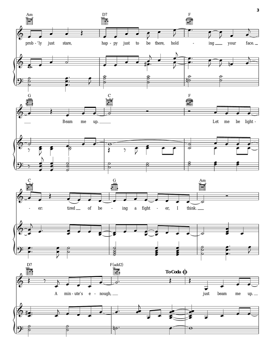 Beam Me Up Acoustic Guitar scores gallery preview page 3