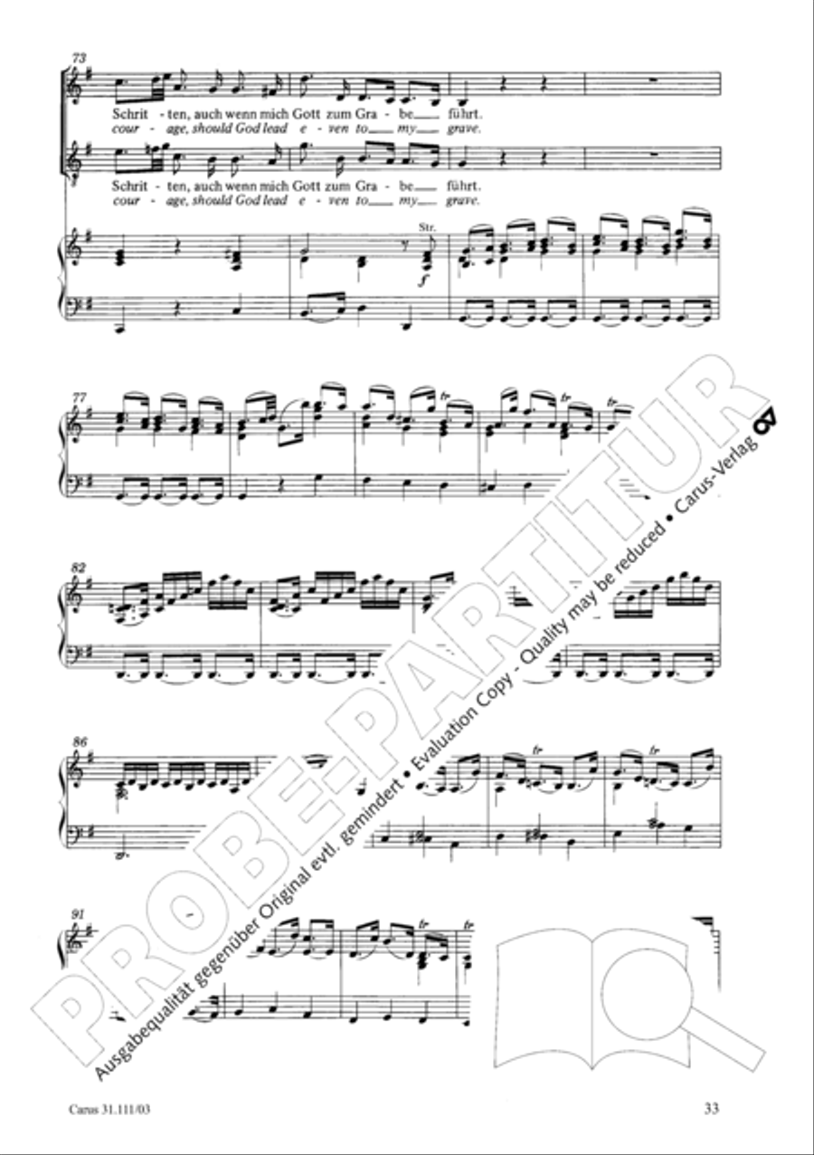 God's will is best, it shall be done (Was mein Gott will, das g'scheh allzeit) 4-Part scores gallery preview page 34