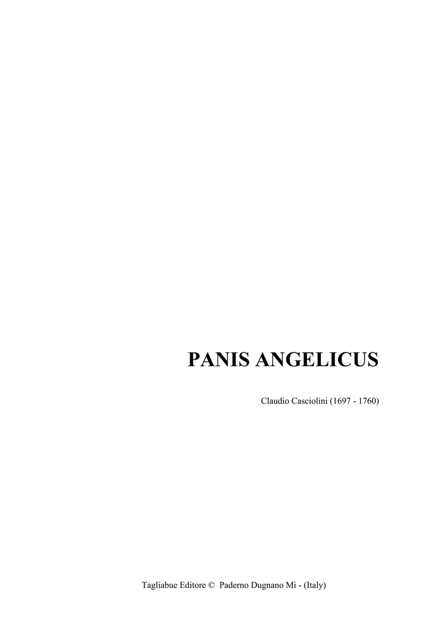 PANIS ANGELICUS - Casciolini - For SAB or TTB Choir - Score Only