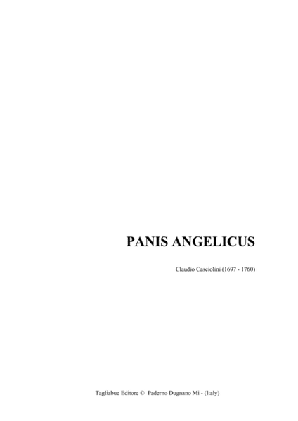 PANIS ANGELICUS - Casciolini - For SAB or TTB Choir image number null