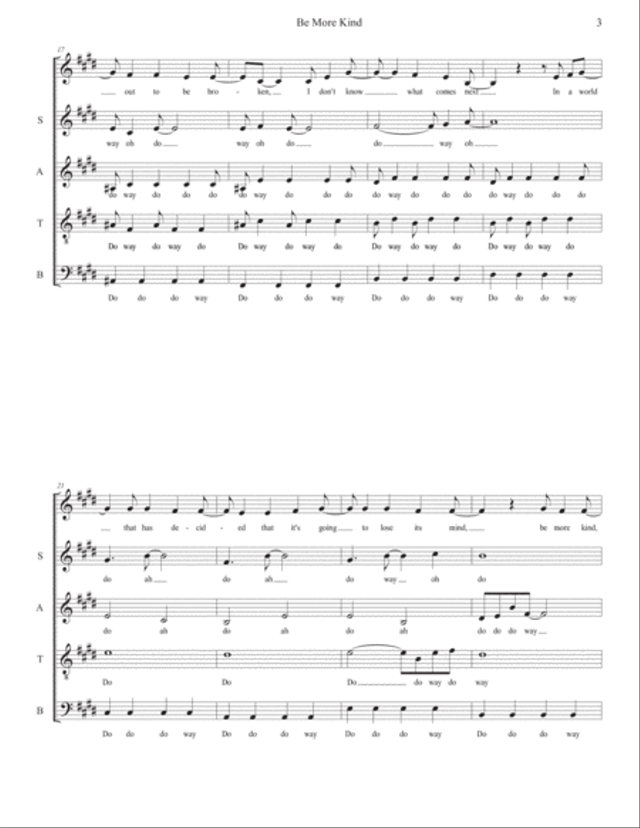 Be More Kind A Cappella scores gallery preview page 4