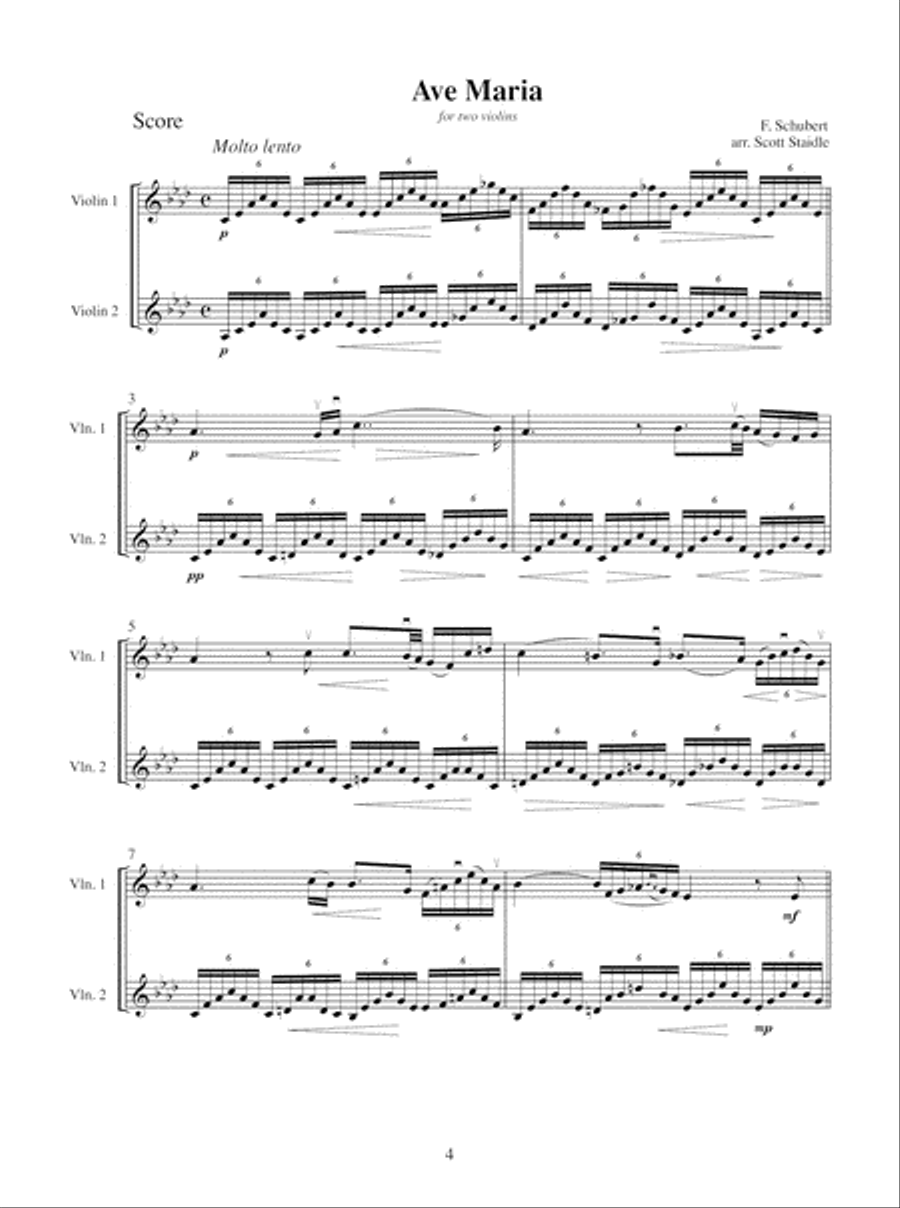 Christmas Music Arranged for Violin Duet String Duet scores gallery preview page 5