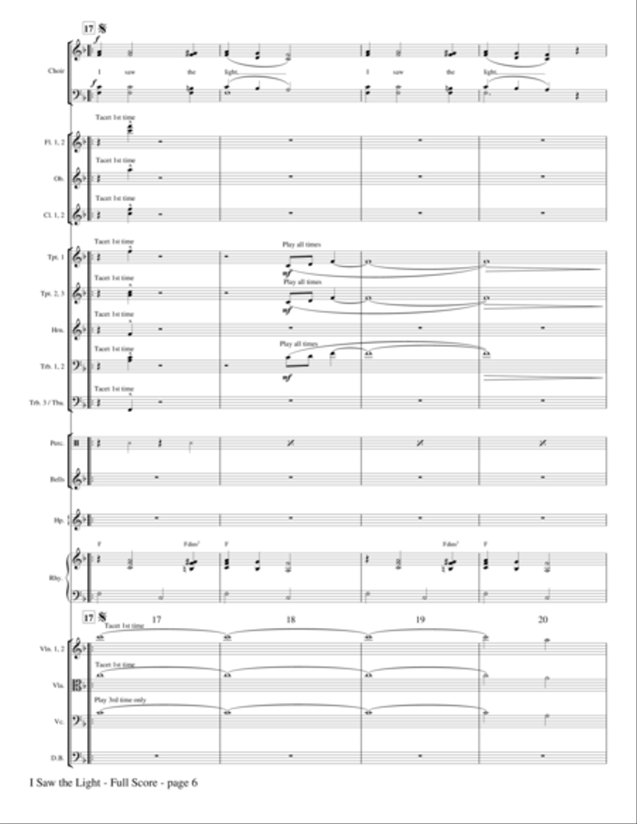 I Saw The Light - Full Score Choir scores gallery preview page 5