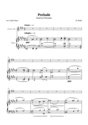 Prelude from La Traviata for piano and clarinet