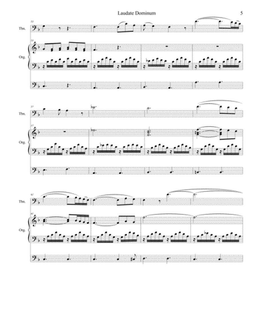 Laudate Dominum (for Trombone Solo - Organ Accompaniment) image number null