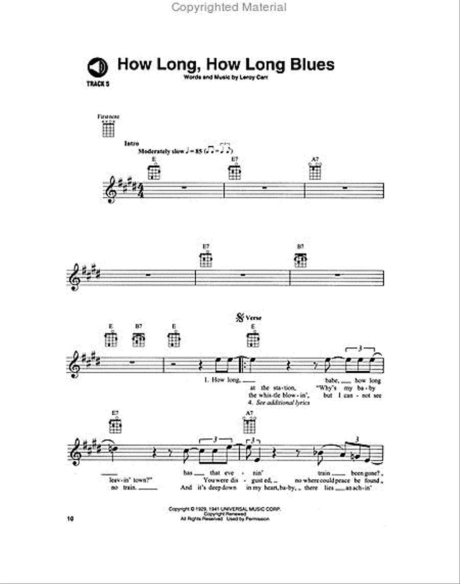 Blues Standards Ukulele scores gallery preview page 4