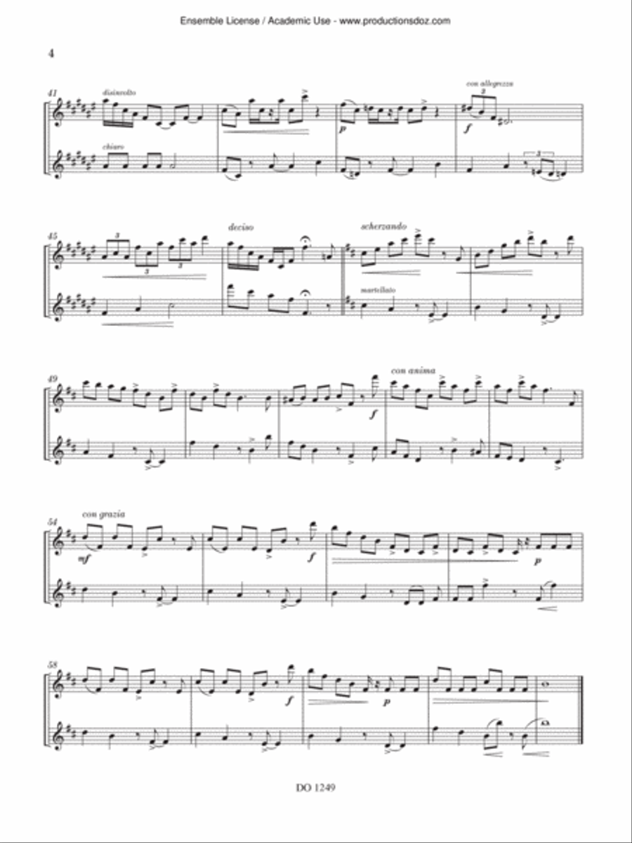 Quand bavardent les flûtes Flute Duet scores gallery preview page 4