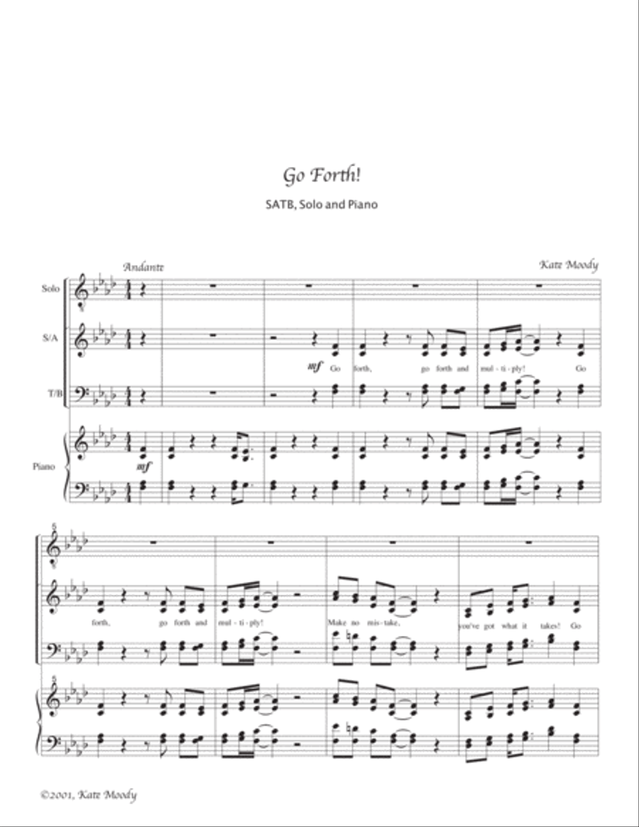 Go Forth! 4-Part scores gallery preview page 2