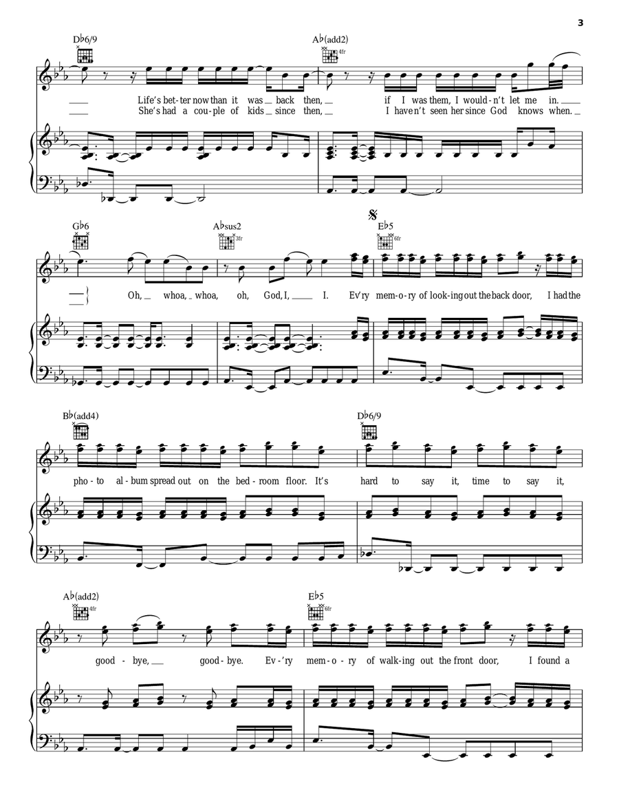 Photograph Piano, Vocal, Guitar scores gallery preview page 3