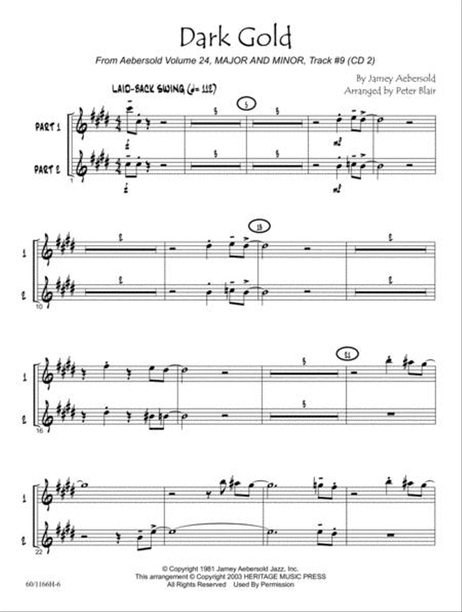 Aebersold for Everyone - Alto Sax/Baritone Sax Jazz Ensemble scores gallery preview page 6