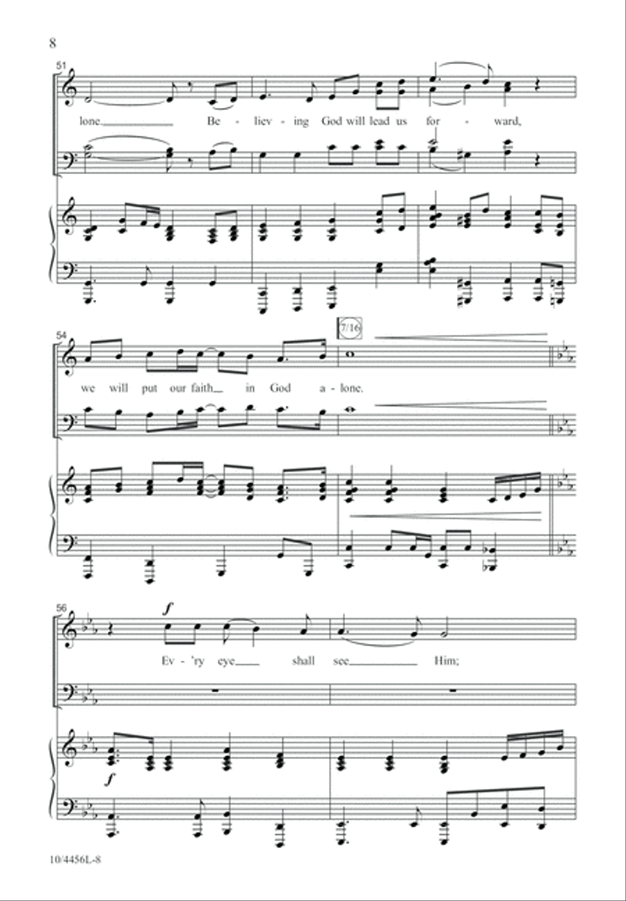 Our Faith in God Alone 4-Part scores gallery preview page 9