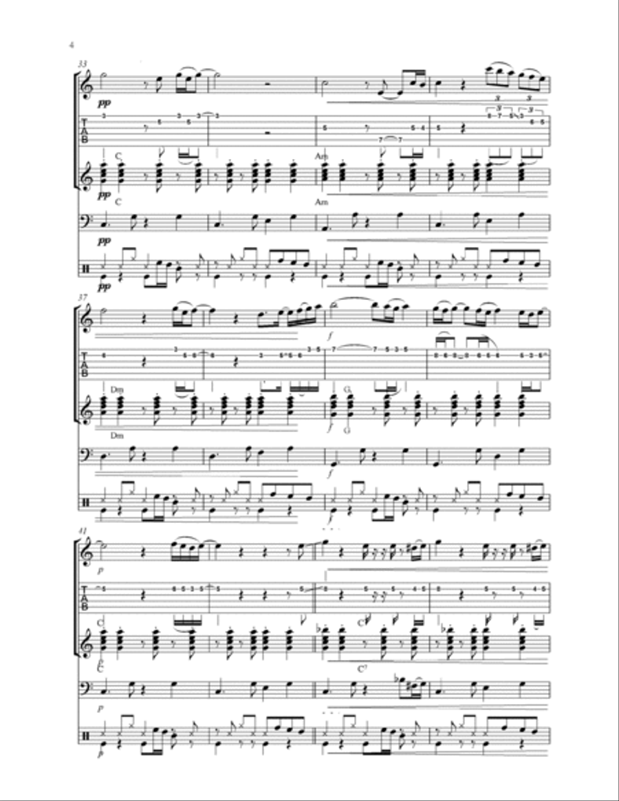 Latin Fantasy on J.S.Bach's 1st Prelude Jazz Ensemble scores gallery preview page 4