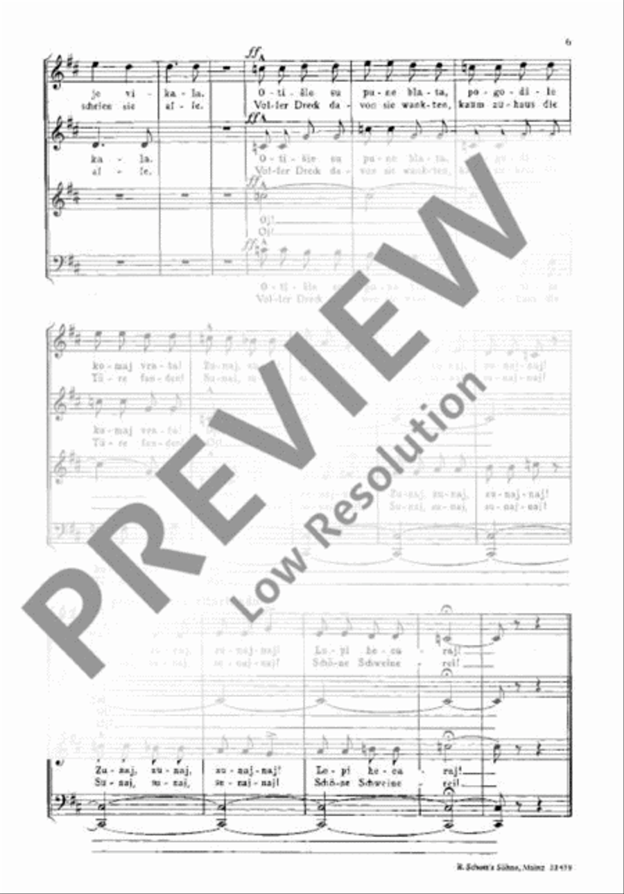 Sechs serbische Volkslieder 4-Part scores gallery preview page 7