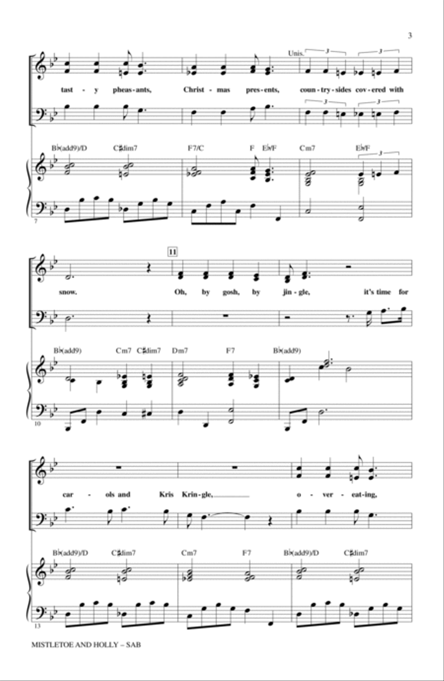 Mistletoe And Holly Mistletoe And Holly 3-Part scores gallery preview page 2