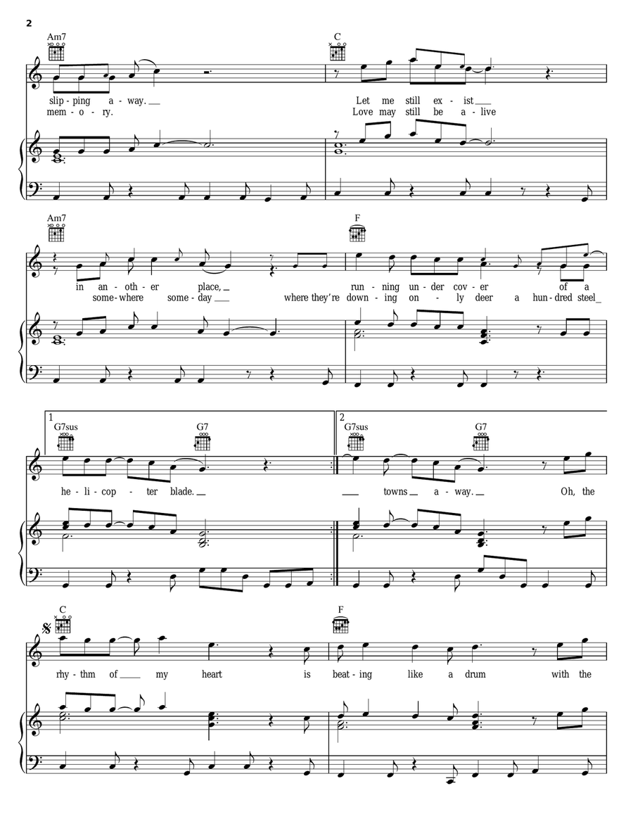 Rhythm Of My Heart Piano, Vocal, Guitar scores gallery preview page 2