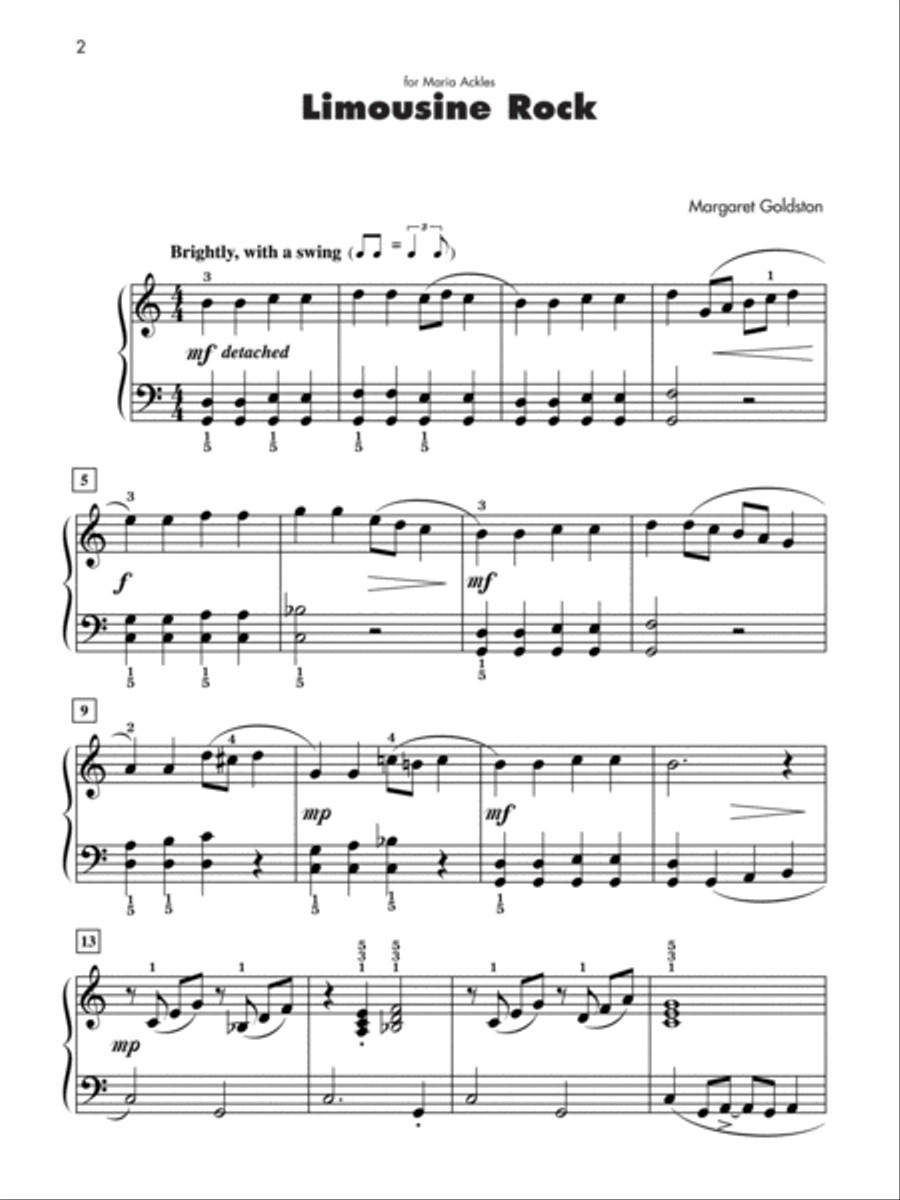 Simply Jazzy -- Boogie, Blues, Gospel, Jazz, Ragtime, and Rock, Book 2 Easy Piano scores gallery preview page 2