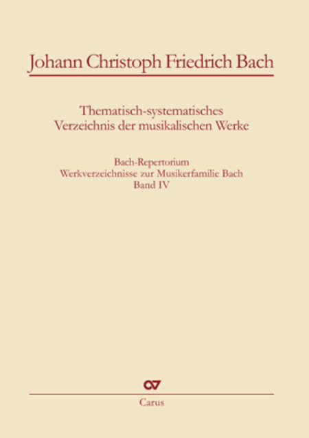 Bach-Repertorium, volume 2: Wilhelm Friedemann Bach