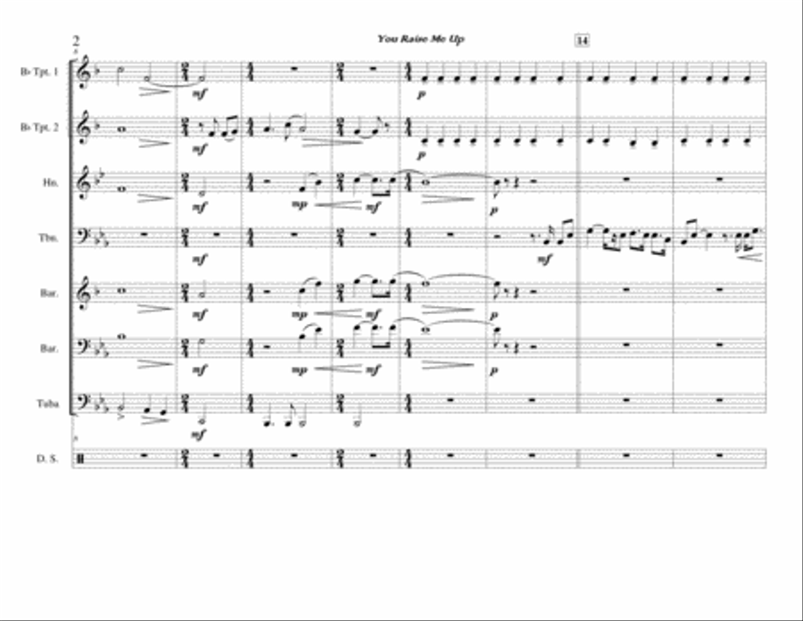 You Raise Me Up Brass Ensemble scores gallery preview page 3