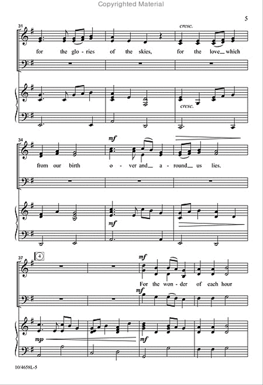 We Come to Say Thank You We Come to Say Thank You 4-Part scores gallery preview page 5
