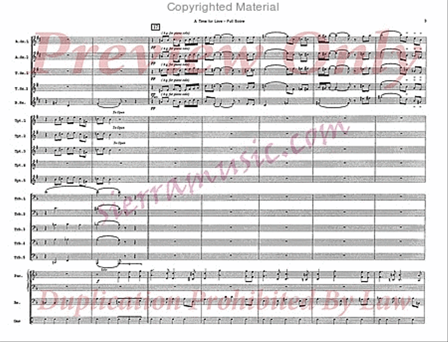 A Time For Love A Time For Love Jazz Ensemble scores gallery preview page 4