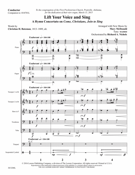Lift Your Voice and Sing - Instrumental Ensemble Score and Parts image number null