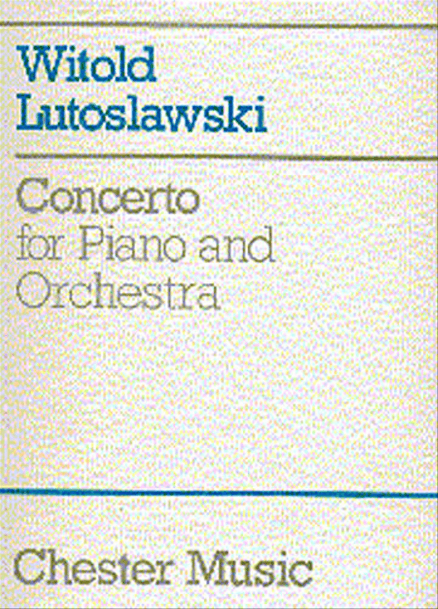 Concerto for Piano and Orchestra Orchestra scores gallery preview page 1