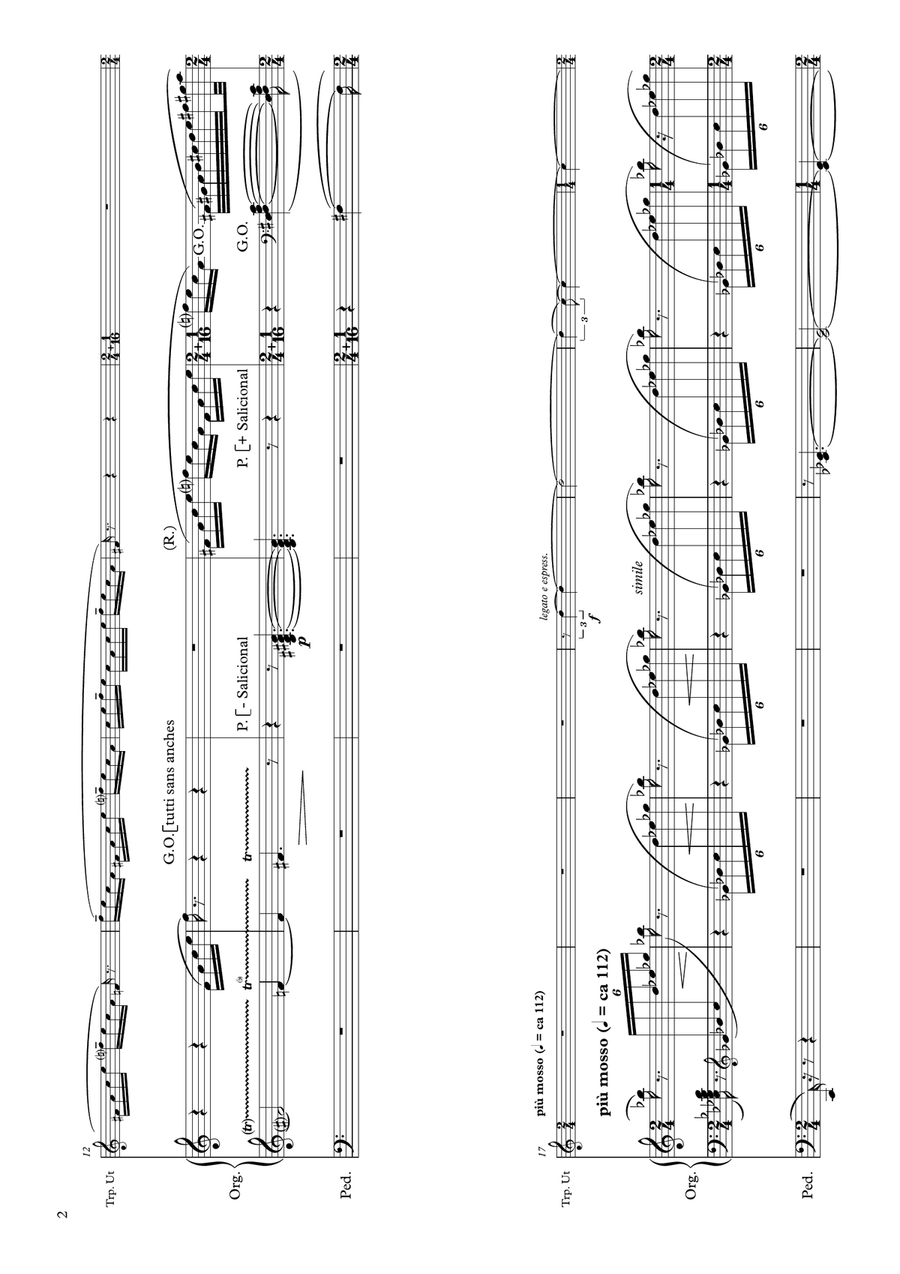 Et je ne sentais plus ni le temps ni le nombre - for trumpet and organ Trumpet Duet scores gallery preview page 2