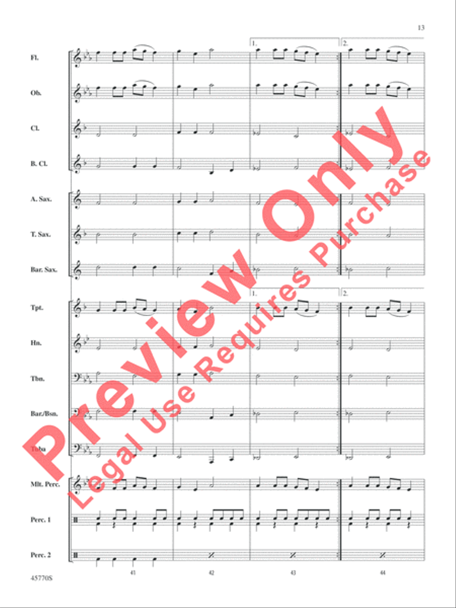 Game of Bones Concert Band scores gallery preview page 13